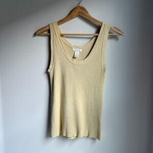 H&M Butter Yellow Ribbed Sweater Tank Top – Women’s Small
